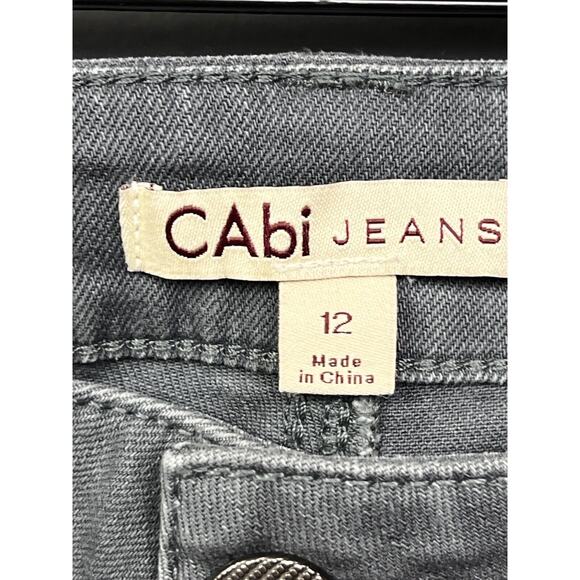CABI Jeans Women's Size 12 Style 326 Gray Mid Rise Classic Denim Pants Neutral - Picture 4 of 8